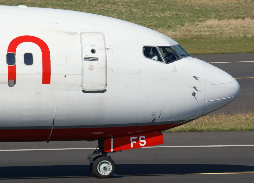 Air Berlin (TUIfly), D-AHFS, Boeing 737-700 WL (Nase/Nose), 20.03.2011, DUS-EDDL, Dsseldorf, Germany 


