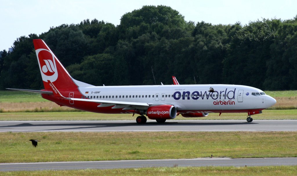 Air Berlin,D-ABMF,(c/n37767),Boeing 737-86J(WL),04.08.2013,HAM-EDDH,Hamburg,Germany,(Bemalung:ONE WORD)