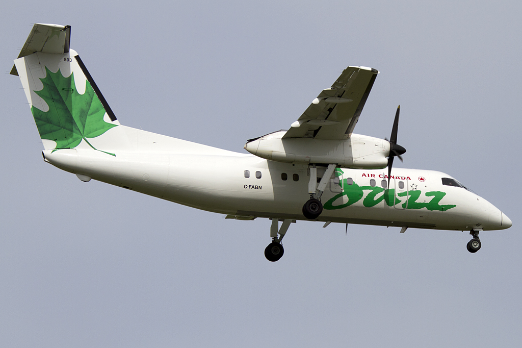 Air Canada - Jazz, C-FABN, deHavilland, DHC-8-102 Dash 8, 31.08.2011, YUL, Montreal, Canada


