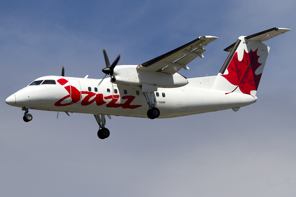Air Canada - Jazz, C-GANF, deHavilland, DHC-8-102 Dash 8, 24.08.2011, YUL, Montreal, Canada



