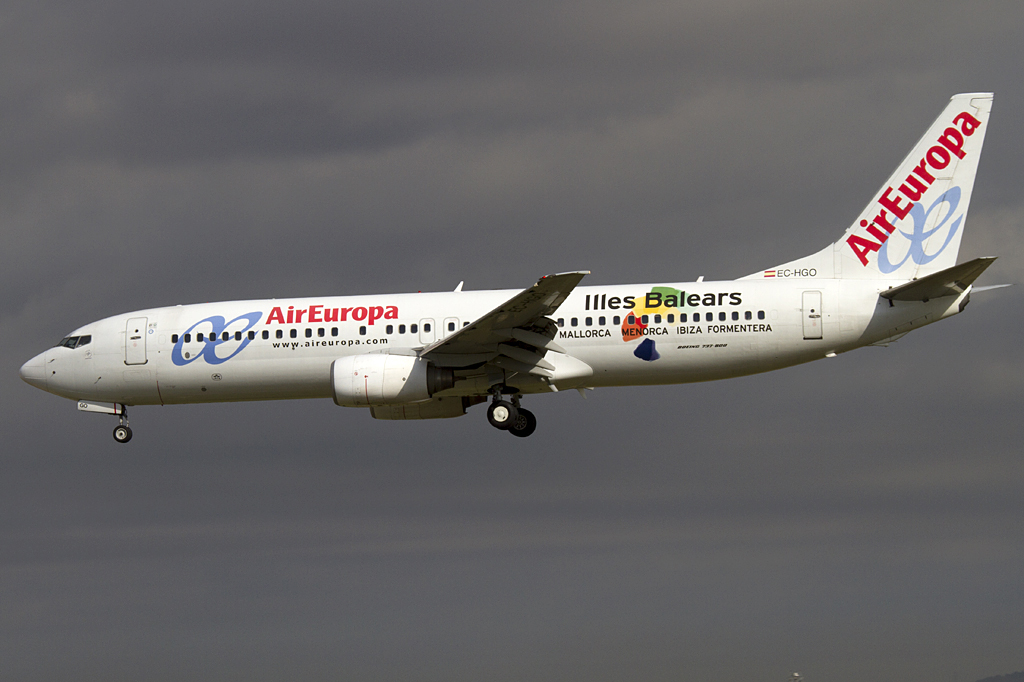 Air Europa, EC-HGO, Boeing, B737-85P, 10.09.2010, BCN, Barcelona, Spain 





