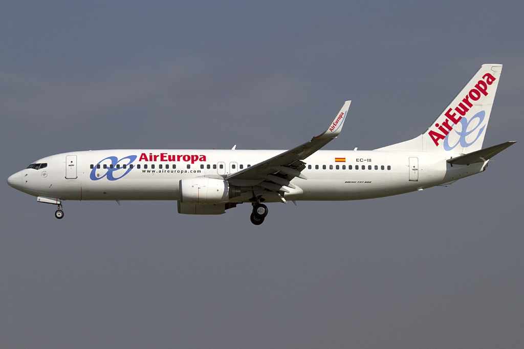 Air Europa, EC-III, Boeing, B737-85P, 06.09.2010, BCN, Barcelona, Spain 




