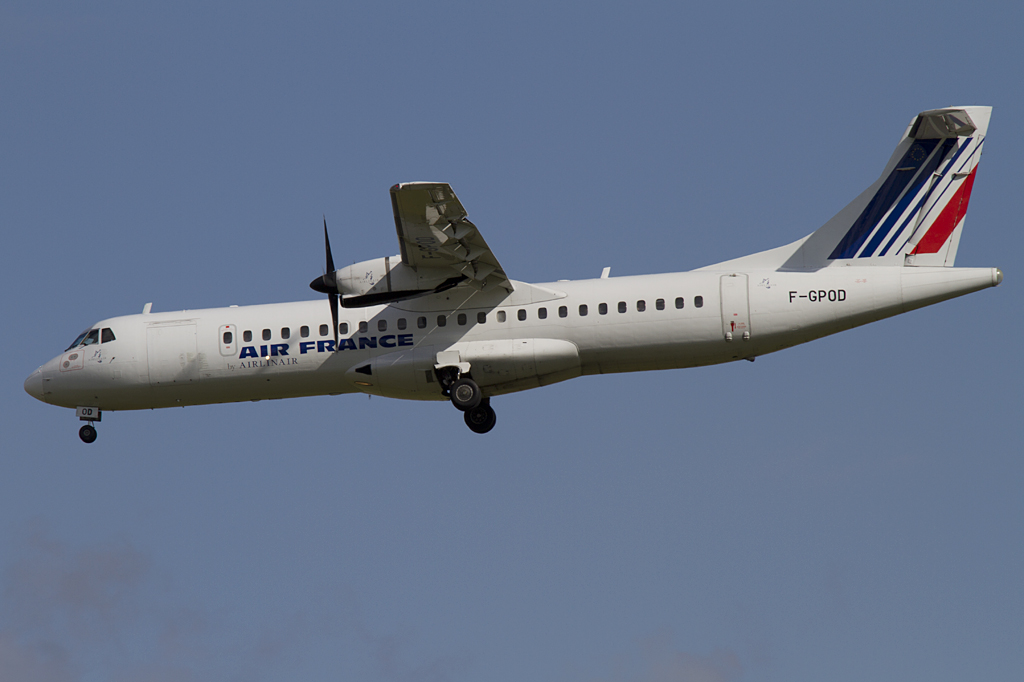 Air France - Airlinair, F-GPOD, Aerospatiale, ATR-72-202, 28.08.2010, CDG, Paris, France 




