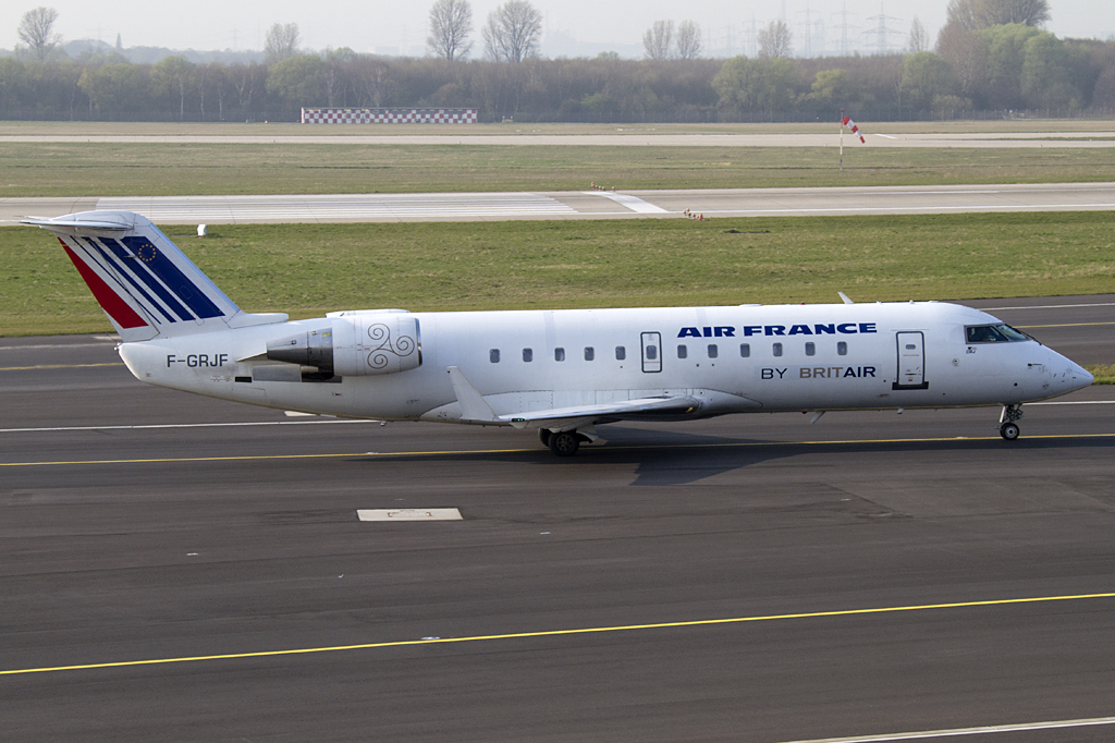 Air France - Brit Air, F-GRJF, Bombardier, CRJ100, 29.03.2011, DUS, Dsseldorf, Germany 




