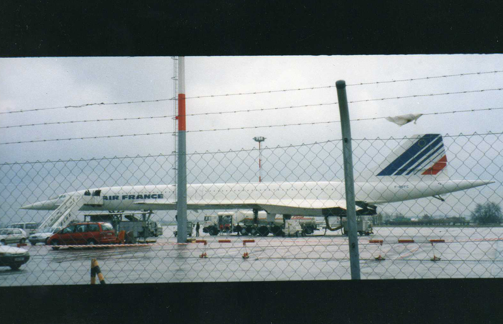 Air France Concorde F-BVFC am 21.03.1999 auf dem Flughafen Berlin-Schnefeld (Scan)