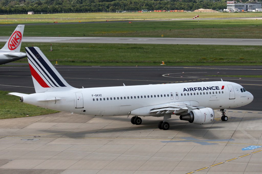 Air France, F-GKXZ, Airbus, A 320-200 (neue AF-Lkrg.), 11.08.2012, DUS-EDDL, Dsseldorf, Germany 
