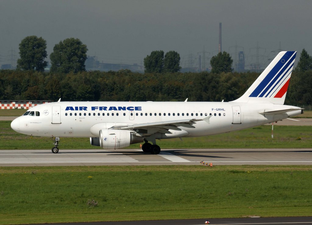 Air France, F-GRHL, Airbus A 319-100, 2010.09.22, DUS-EDDL, Düsseldorf, Germany 

