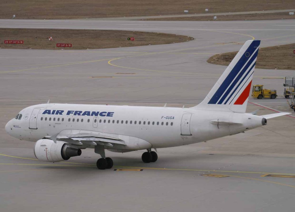 Air France, F-GUGA, Airbus A 318-100, 2008.01.21, STR, Stuttgart, Germany
