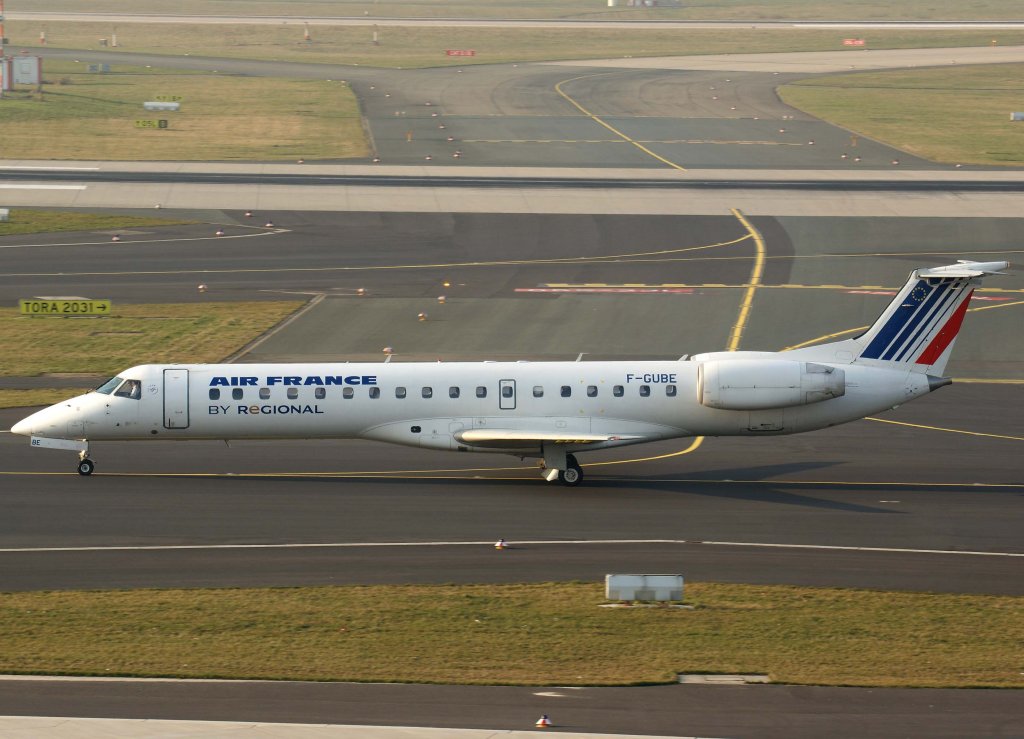 Air France Regional, F-GUBE, Embraer ERJ-145 MP, 04.03.2011, DUS-EDDL, Dsseldorf, Germany
