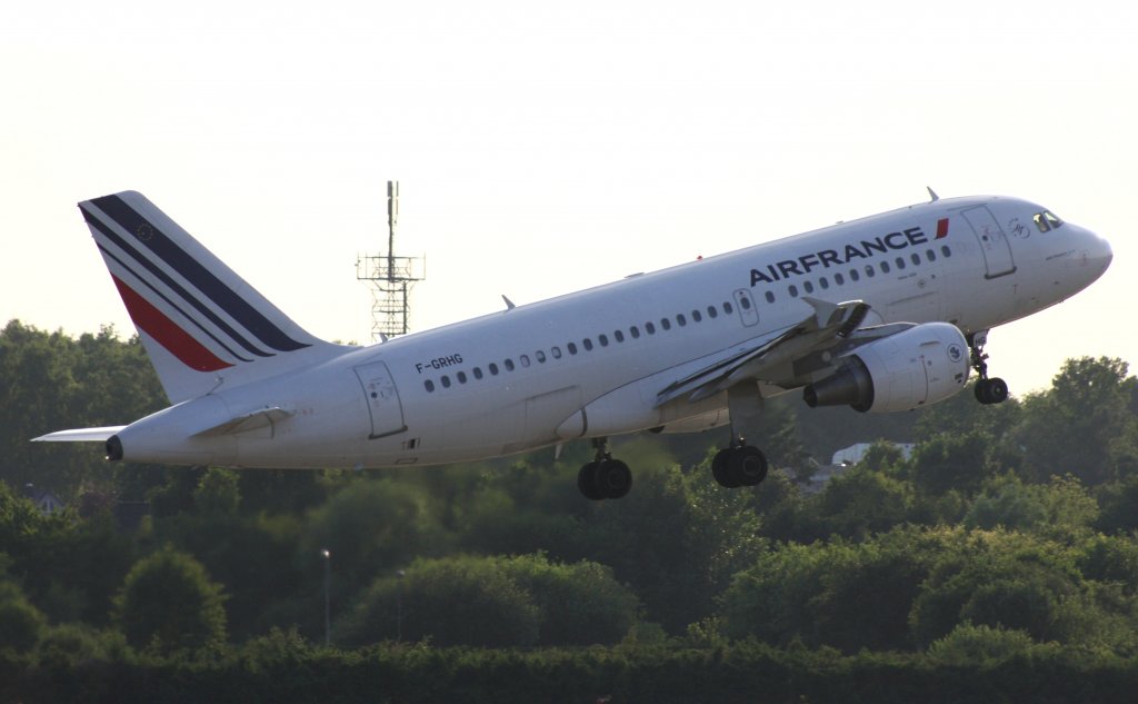 Air France,F-GRHG,(c/n1036),Airbus A319-111,03.07.2012,HAM-EDDH,Hamburg,Germany