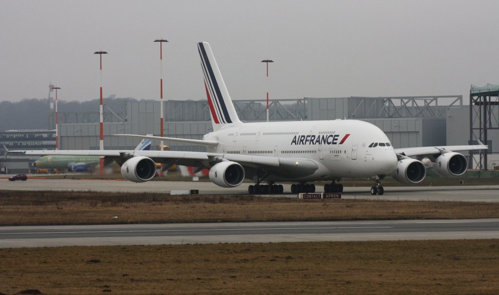 Air France,F-WWBG,(c/n 0067),Airbus A380-861,02.03.2012,XFW-EDHI,Hamburg-Finkenwerder,Germany