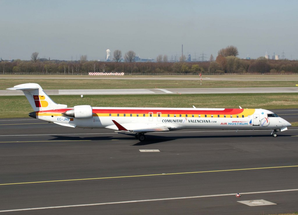 Air Nostrum, EC-JNB, Bombardier CRJ-900  Comunitat Valencia , 20.03.2011, DUS-EDDL, Dsseldorf, Germany 

