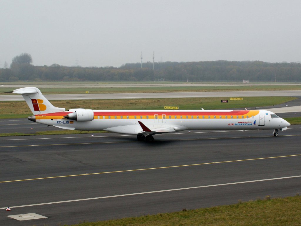 Air Nostrum, EC-LJS, Bombardier, CRJ-1000, 13.11.2011, DUS-EDDL, Dsseldorf, Germany 