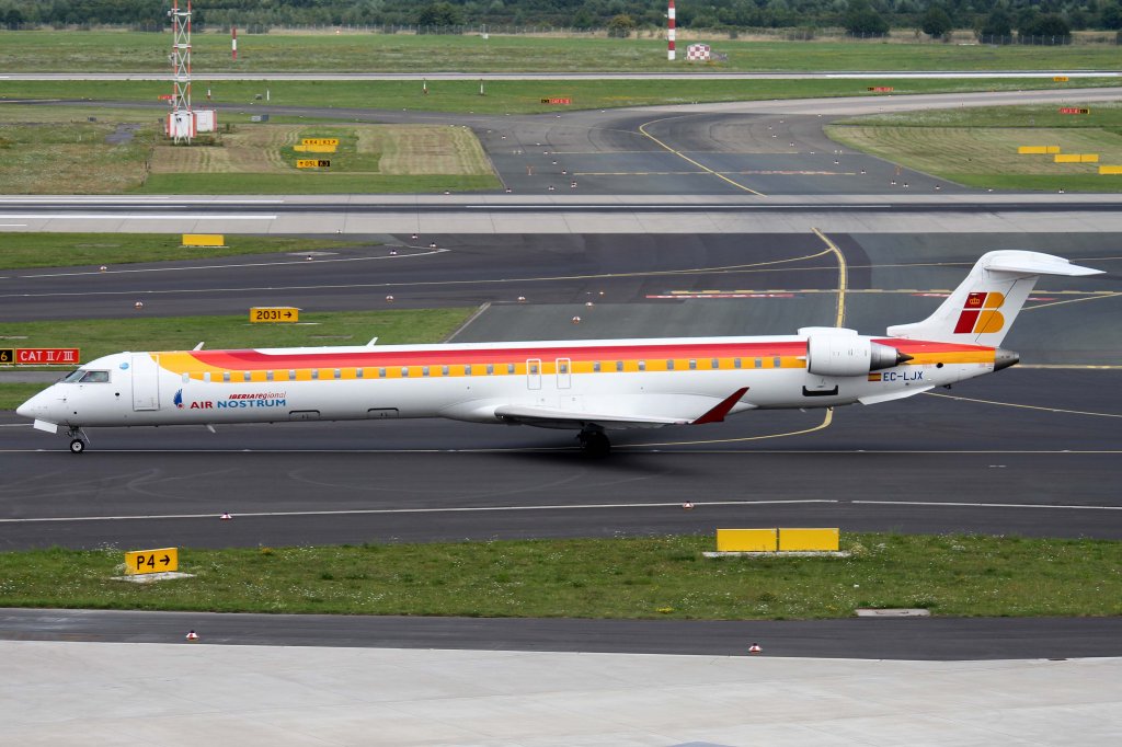 Air Nostrum, EC-LJX, Bombardier, CRJ-1000, 06.01.2012, DUS-EDDL, Dsseldorf, Germany