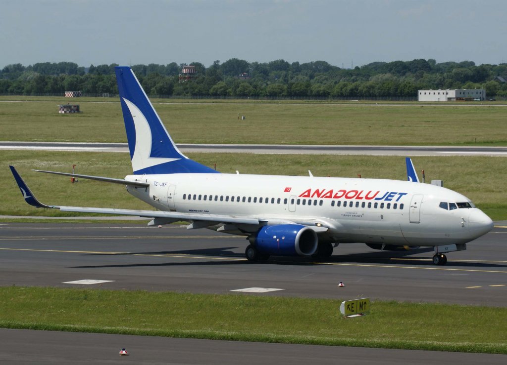 Anadolu Jet, TC-JKF, Boeing 737-700 WL (Beybazari), 2010.06.11, DUS-EDDL, Dsseldorf, Germany 

