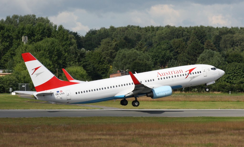 Austrian Airlines,OE-LNS,(c/n34262),Boeing 737-8Z9(WL).22.07.2012,HAM-EDDH,Hamburg,Germany