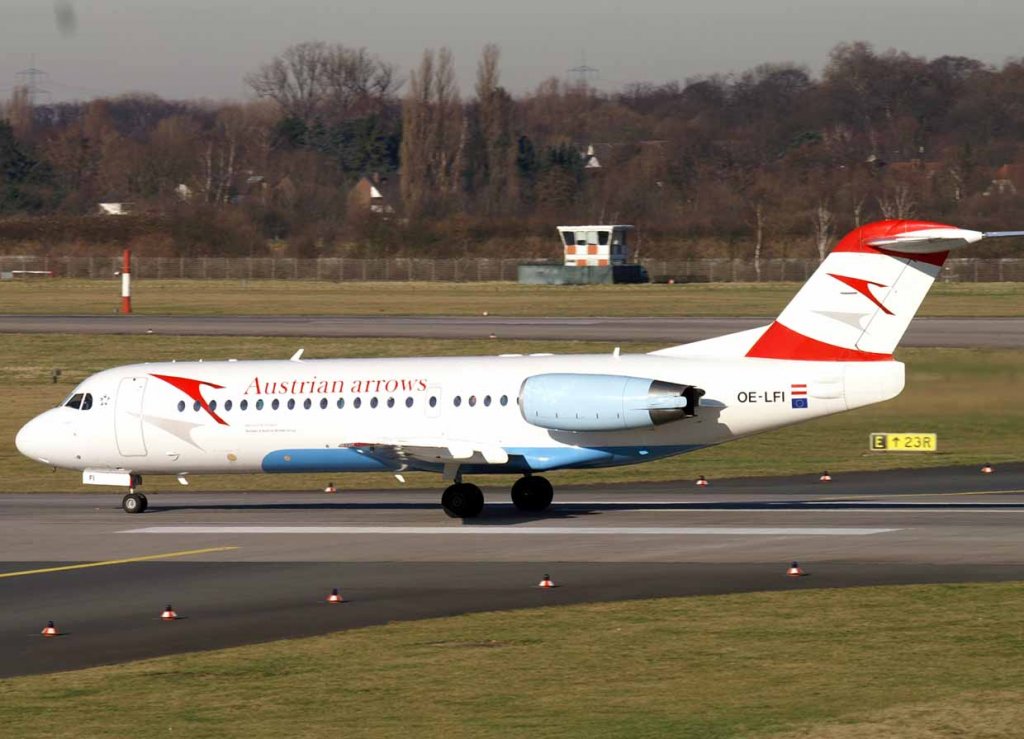 Austrian Arrows, OE-LFI, Fokker 70 (Klagenfurt), 2008.02.09, DUS-EDDL, Dsseldorf, Germany 

