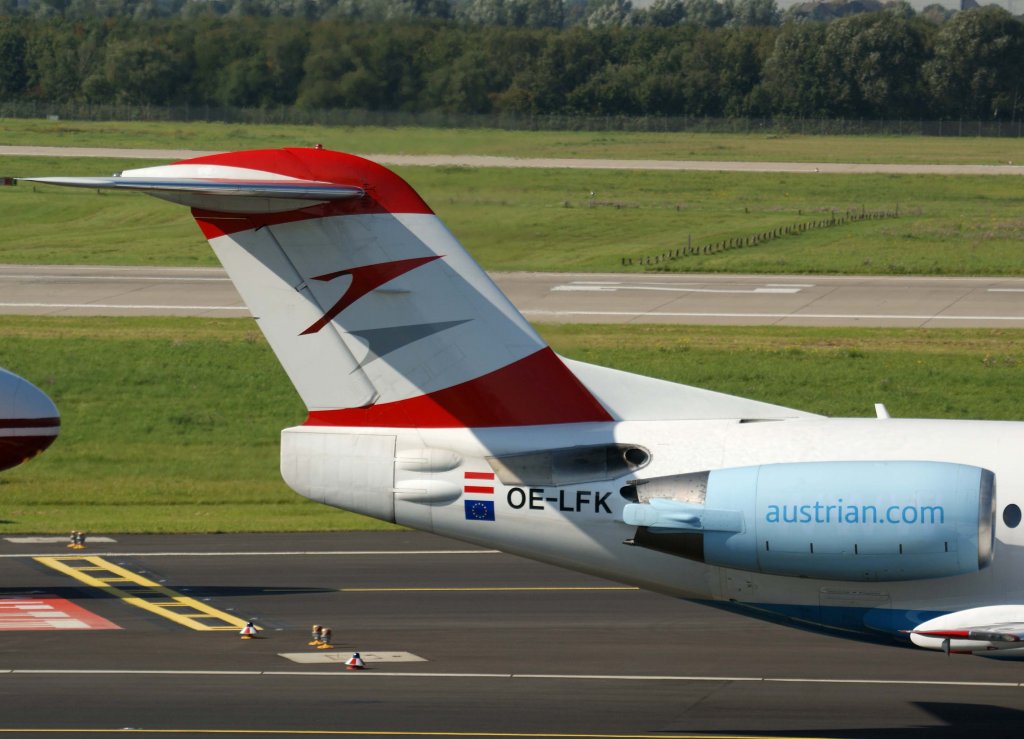 Austrian Arrows, OE-LFK, Fokker 70 (Krems), 2008.09.22, DUS-EDDL, Dsseldorf, Germany 

