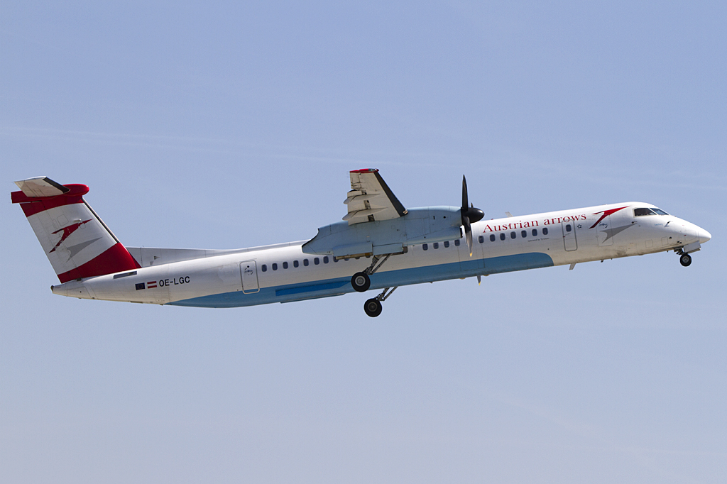 Austrian Arrows, OE-LGC, deHavilland, DHC-8-402Q, 24.04.2010, FRA, Fankfurt, Germany 



