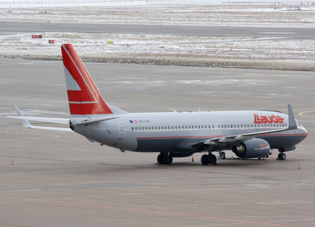 Austrian (Lauda Air), OE-LNK, Boeing 737-800 wl (Freddie Mercury), 2010.01.17, STR, Stuttgart, Germany