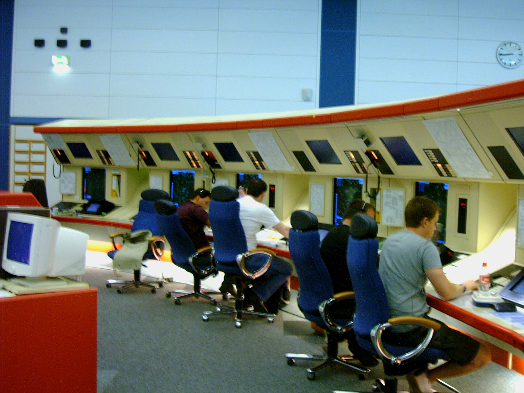 Blick in den alten Raum der Deutschen Flugsicherung Niederlassung Karlsruhe (Center Karlsruhe, 30.08.08)

