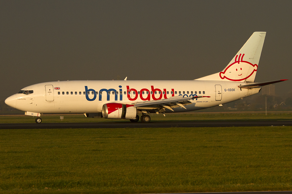 BMI - Baby, G-ODSK, Boeing, B737-37Q, 29.10.2011, AMS, Amsterdam, Netherlands




