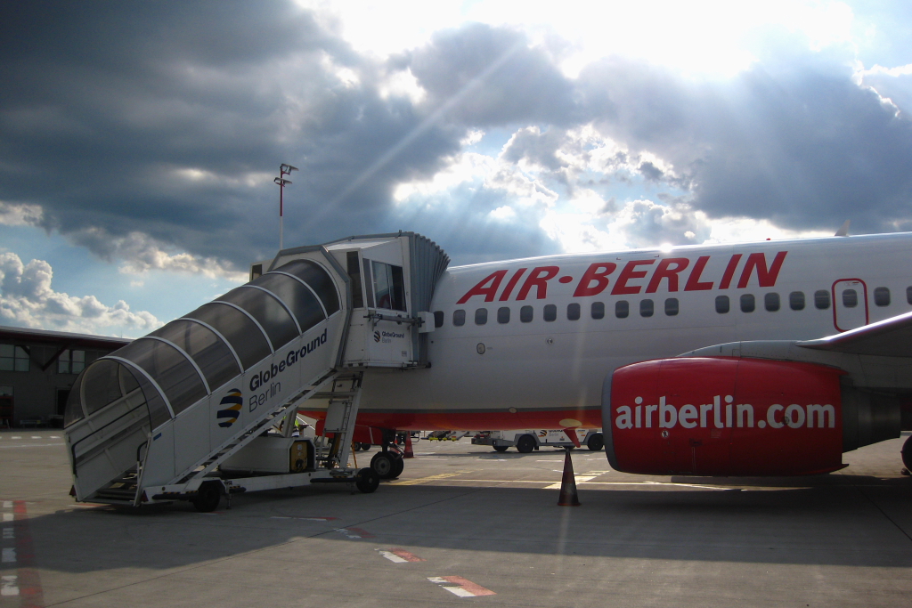 Boarding time vor dem Flug nach Karlsruhe von Berlin-Tegel (19.08.10)