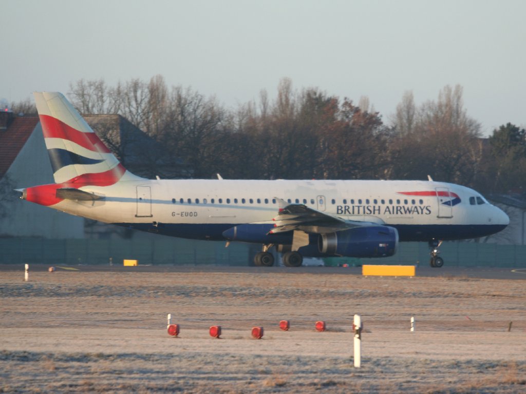 British Airways A 319-131 G-EUOD am 06.03.2011 auf dem Flughafen Berlin-Tegel