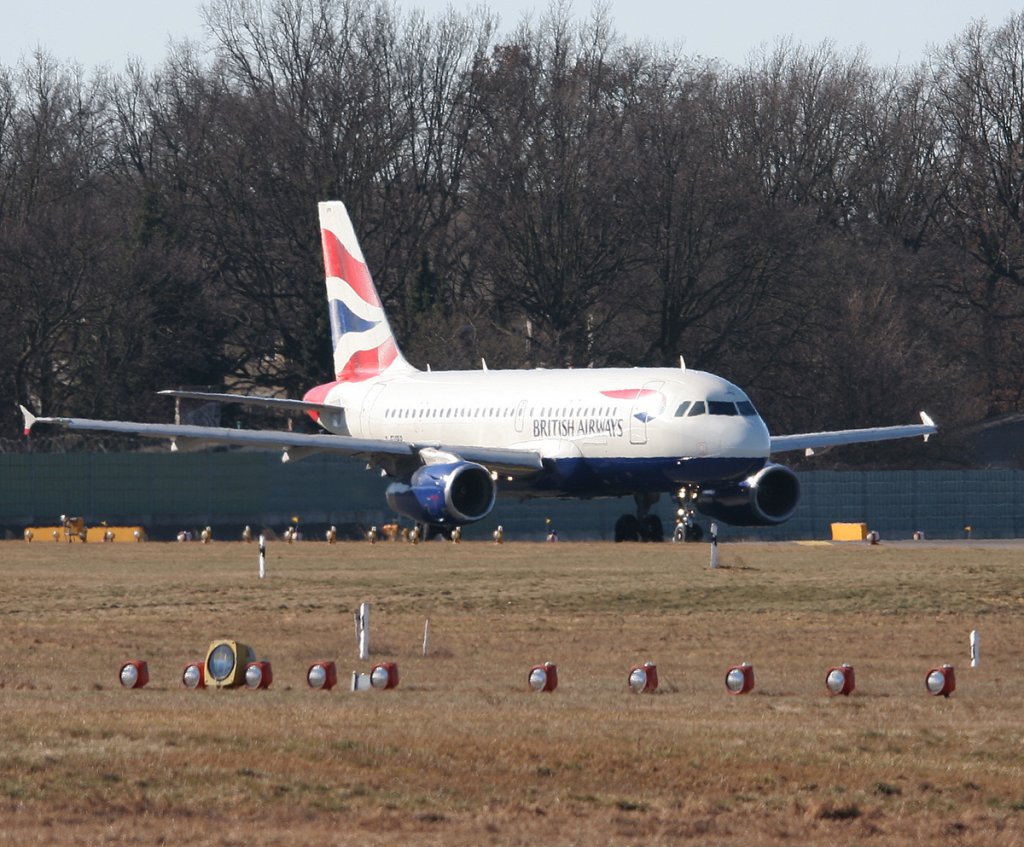 British Airways A 319-131 G-EUPR am 06.03.2011 auf dem Flughafen Berlin-Tegel