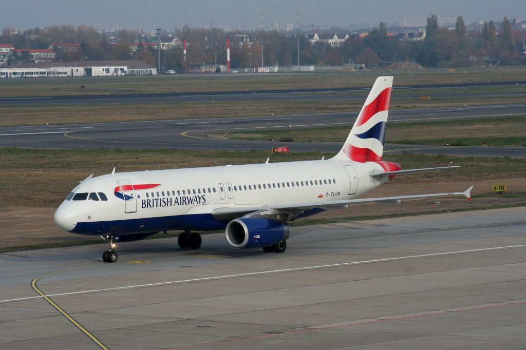 British Airways A 320-232 G-EUUW am 01.11.2009 auf dem Flughafen Berlin-Tegel