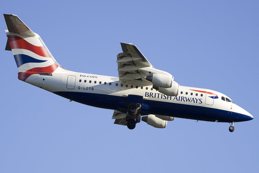 British Airways - BA-Connect, G-LCYB, BAe, Avro RJ-85, 31.08.2009, FRA, Frankfurt, Germany 


