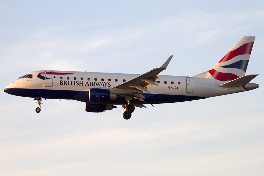 British Airways - City Fleyer, G-LCYF, Embraer, ERJ-170-100STD, 09.02.2011, FRA, Frankfurt, Germany 



