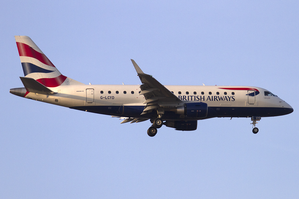 British Airways - City Fleyer, G-LCYD, Embraer, ERJ-170-100STD, 16.02.2011, FRA, Frankfurt, Germany 




