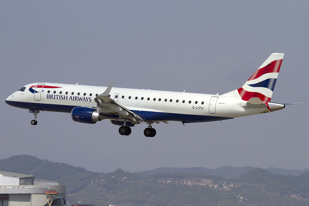 British Airways - CityFleyer, G-LCYJ, Embraer, ERJ-190SR, 06.09.2010, BCN, Barcelona, Spain 




