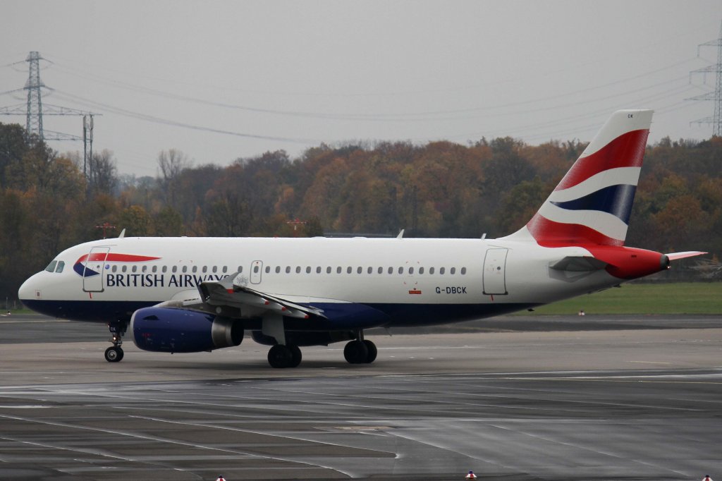 British Airways, G-DBCK (ex BMI), Airbus, A 319-100, 10.11.2012, DUS-EDDL, Dsseldorf, Germany 