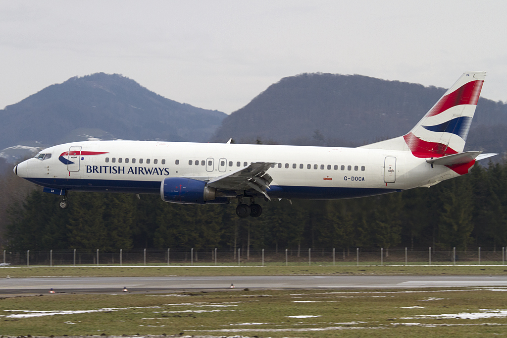 British Airways, G-DOCA, Boeing, B737-436, 08.01.2011, SZG, Salzburg, Austria 



