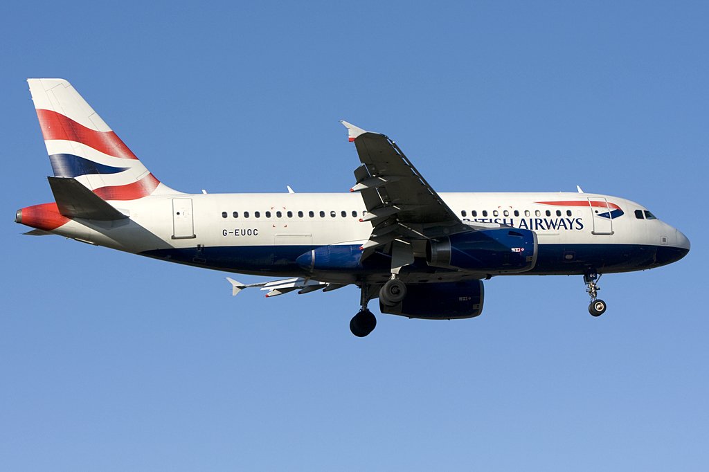 British Airways, G-EUOC, Airbus, A319-131, 02.01.2010, GVA, Geneve, Switzerland 

