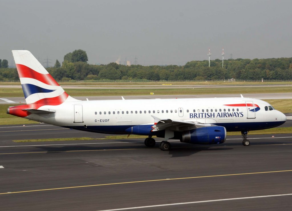 British Airways, G-EUOF, Airbus A 319-100, 2009.09.09, DUS, Dsseldorf, Germany