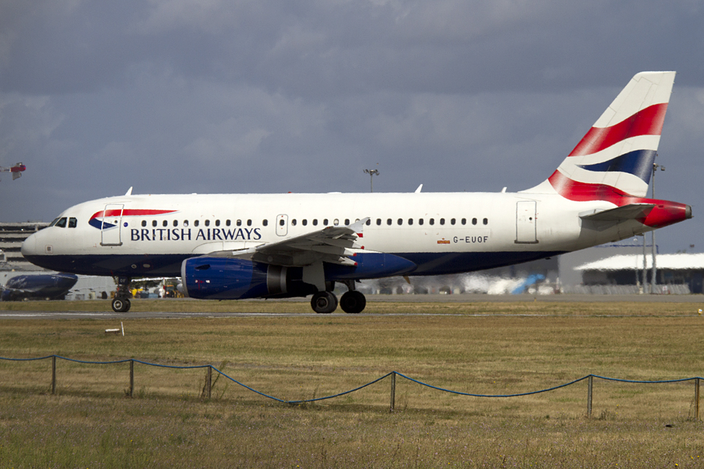 British Airways, G-EUOF, Airbus, A319-131, 09.09.2010, TLS, Toulouse, France 



