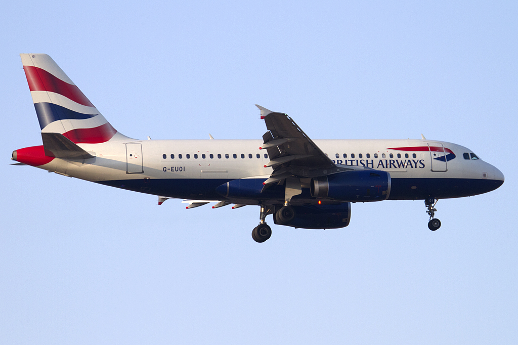 British Airways, G-EUOI, Airbus, A319-131, 22.02.2011, FRA, Frankfurt, Germany 




