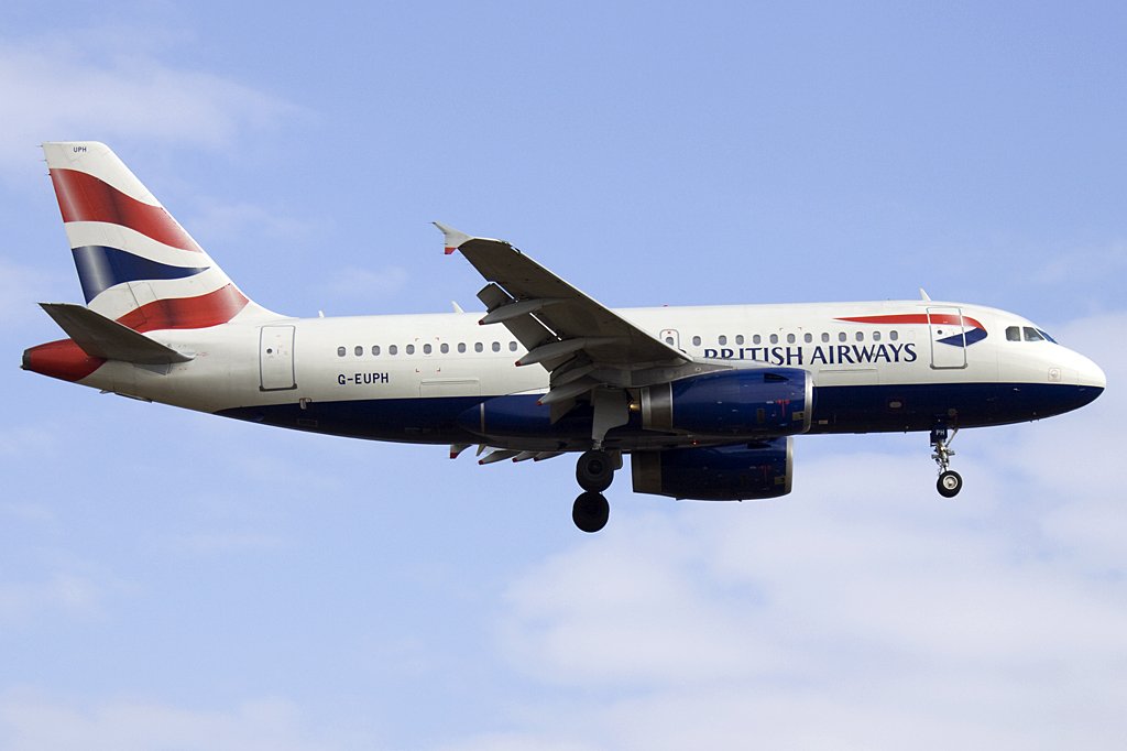 British Airways, G-EUPH, Airbus, A319-131, 20.02.2010, ZRH, Zrich, Switzerland 


