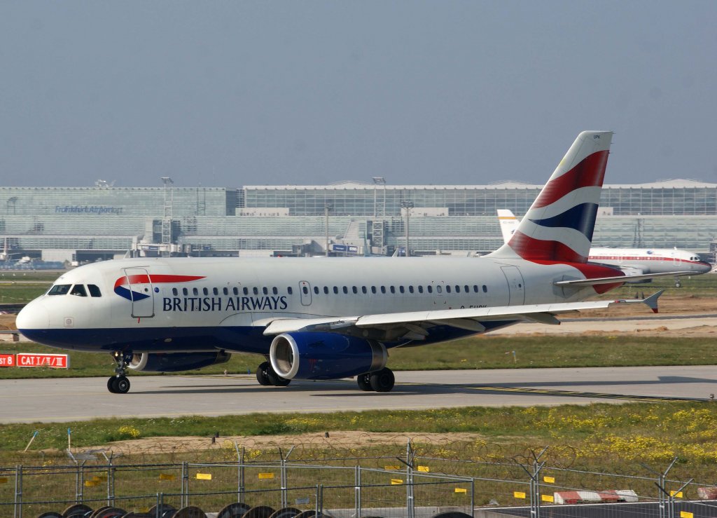 British Airways, G-EUPK, Airbus A 319-100, 2010.09.23, FRA-EDDF, Frankfurt, Germany 

