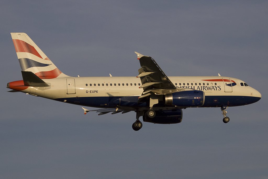 British Airways, G-EUPK, Airbus, A319-131, 02.12.2009, ZRH, Zrich, Switzerland 

