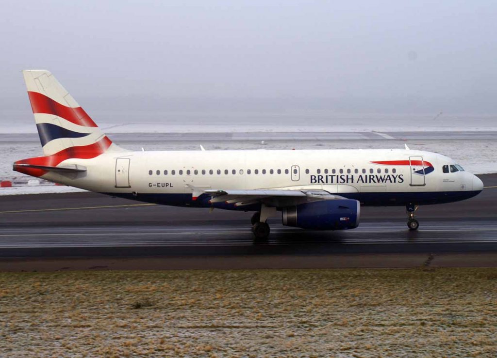 British Airways, G-EUPL, Airbus A 319-100, 2007.12.20, DUS, Dsseldorf, Germany