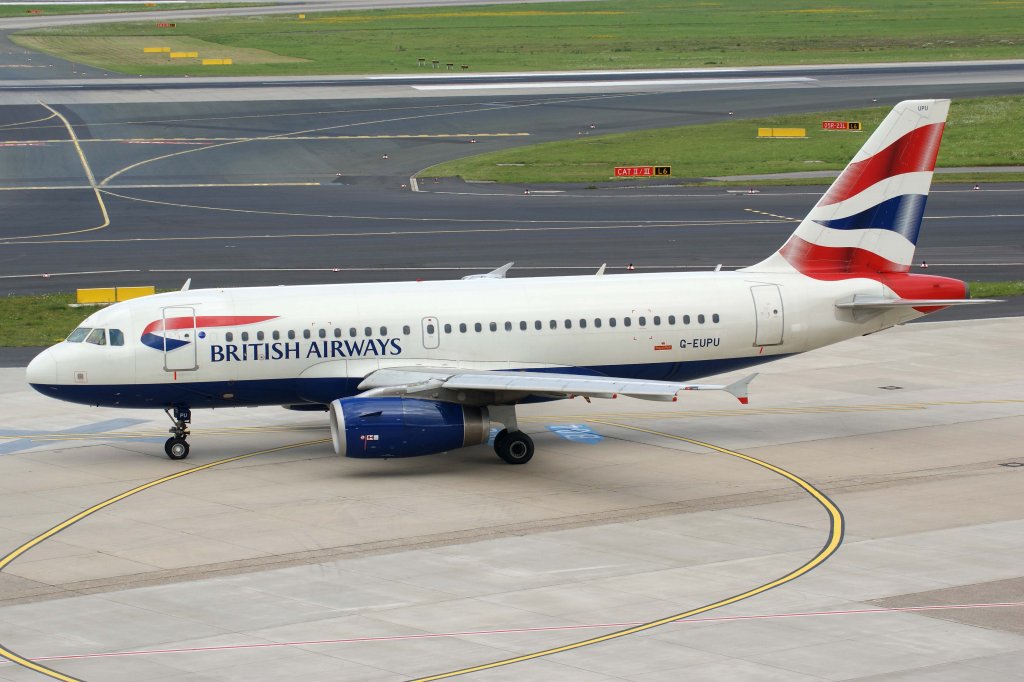 British Airways, G-EUPU, Airbus, A 319-100, 11.08.2012, DUS-EDDL, Düsseldorf, Germany 