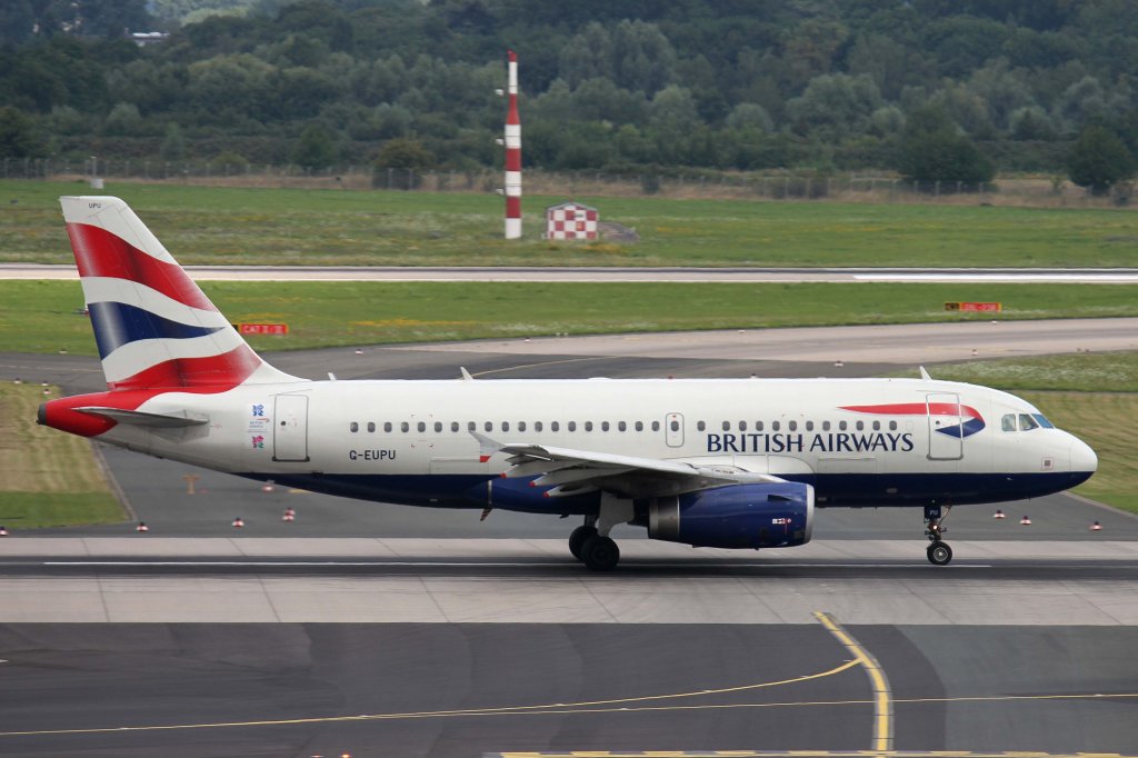 British Airways, G-EUPU, Airbus, A 319-100, 11.08.2012, DUS-EDDL, Düsseldorf, Germany 