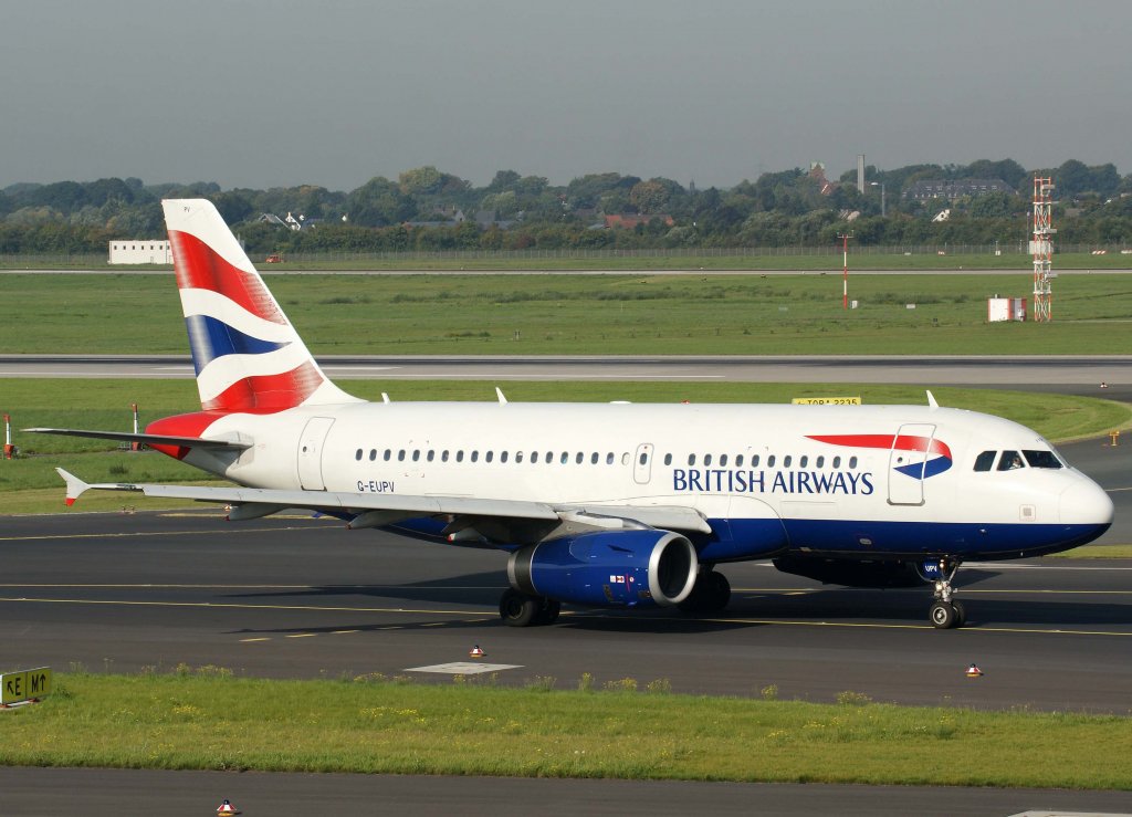 British Airways, G-EUPV, Airbus A 319-100, 2010.09.23, DUS-EDDL, Dsseldorf, Germany 

