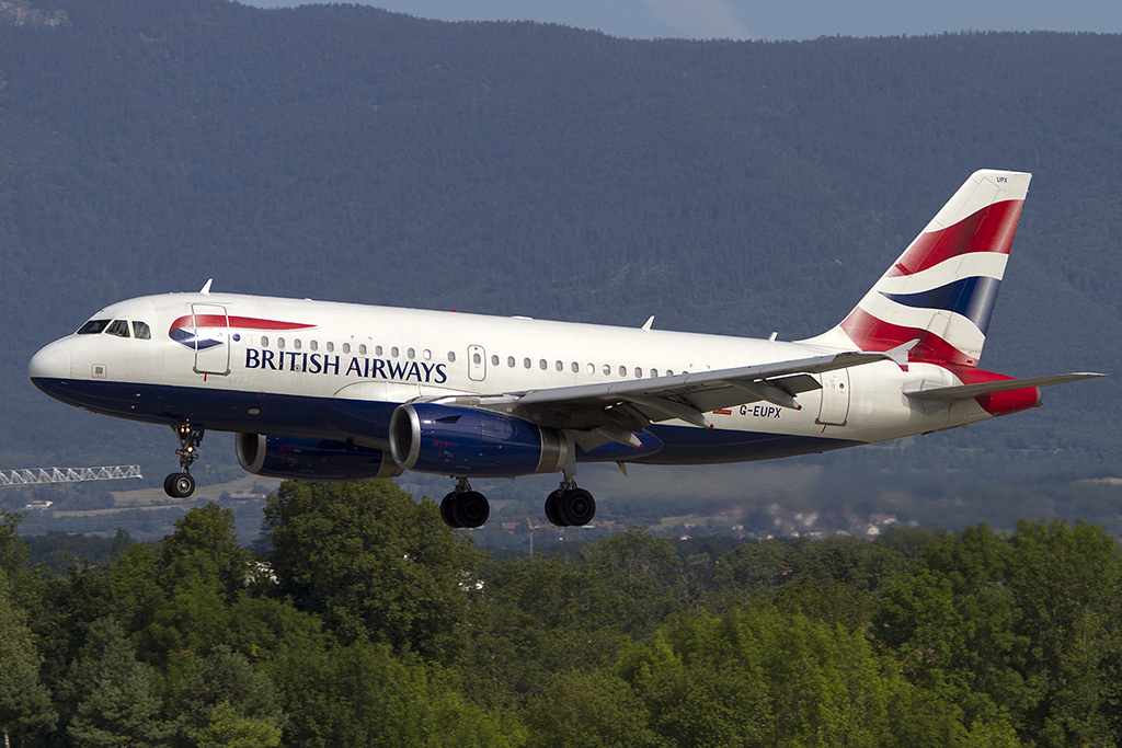British Airways, G-EUPX, Airbus, A319-131, 04.08.2012, GVA, Geneve, Switzerland 




