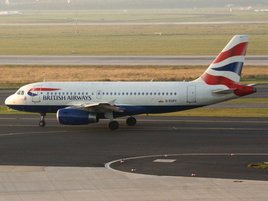 British Airways, G-EUPY, Airbus, A 319-100, 13.11.2011, DUS-EDDL, Dsseldorf, Germany
