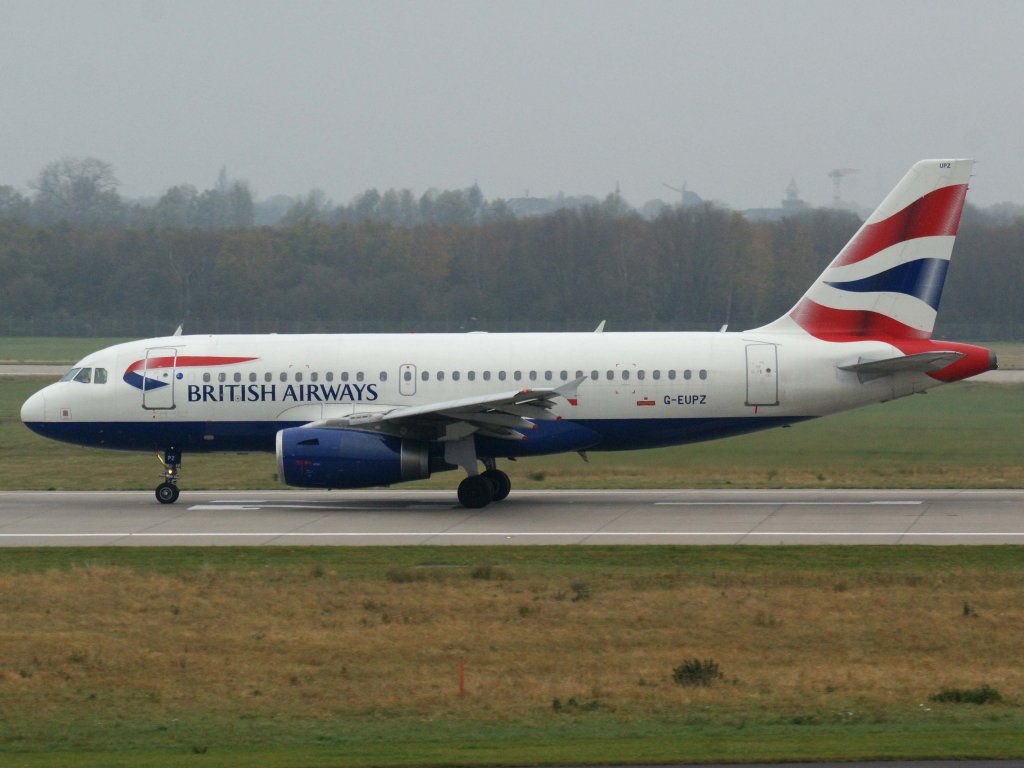 British Airways, G-EUPZ, Airbus, A 319-100, 13.11.2011, DUS-EDDL, Dsseldorf, Germany